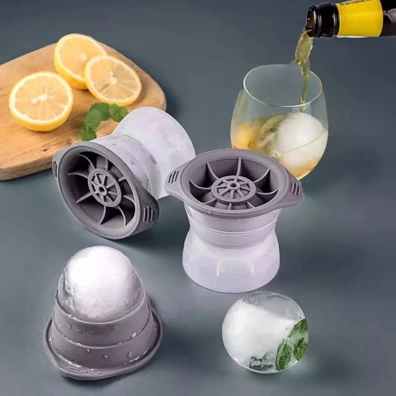 תבנית גלילית ל-2 כדורי קרח להוקי קרח